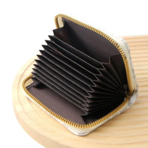 Billetera Tarjetero Monedero Color Blanco Atigrado