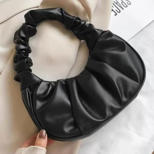 Cartera de Pliegues Color Negro