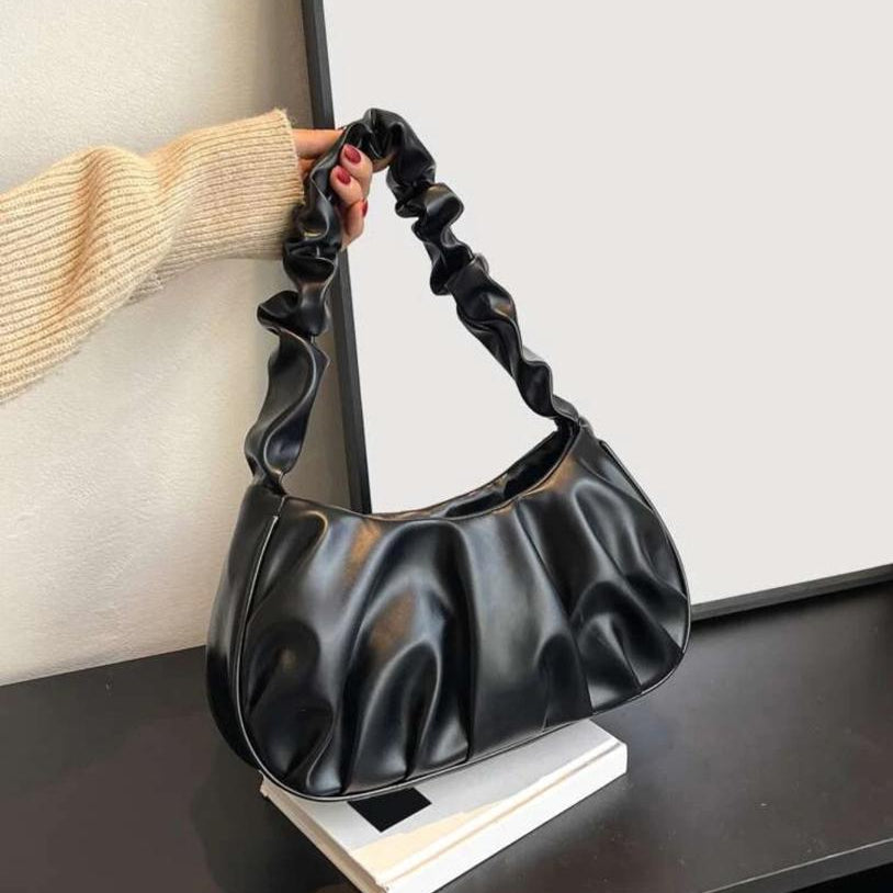 Cartera de Pliegues Color Negro (Modelo 2)