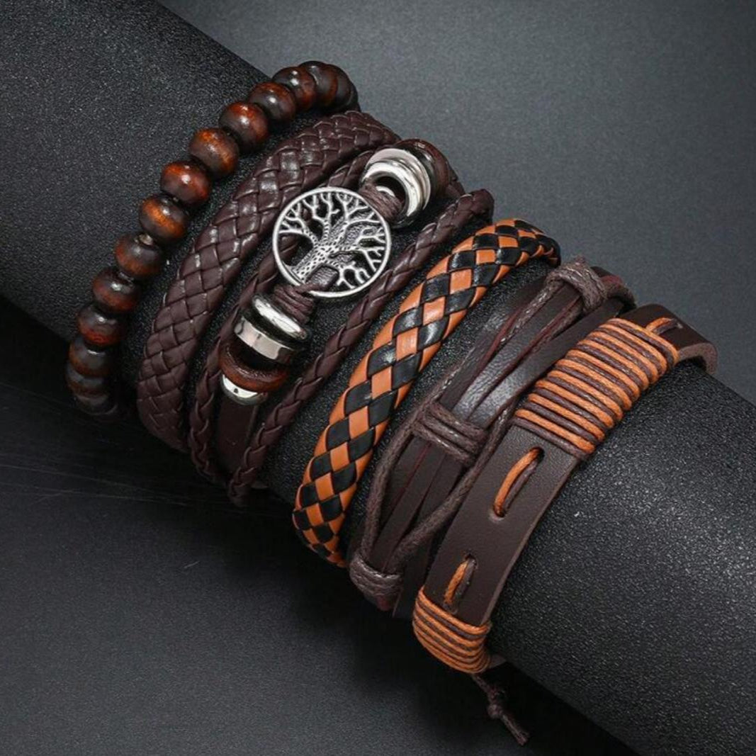 Pulseras Variadas de Semicuero con Dije Unisex Precio C/U