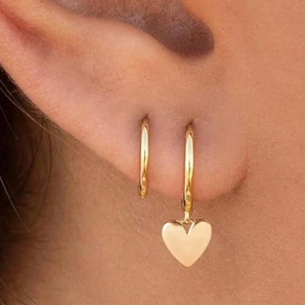 Zarcillos Aretes Variados Lisos y con Zirconitas con Corazones, Flores o Estrellas (Precio Por Un Par)