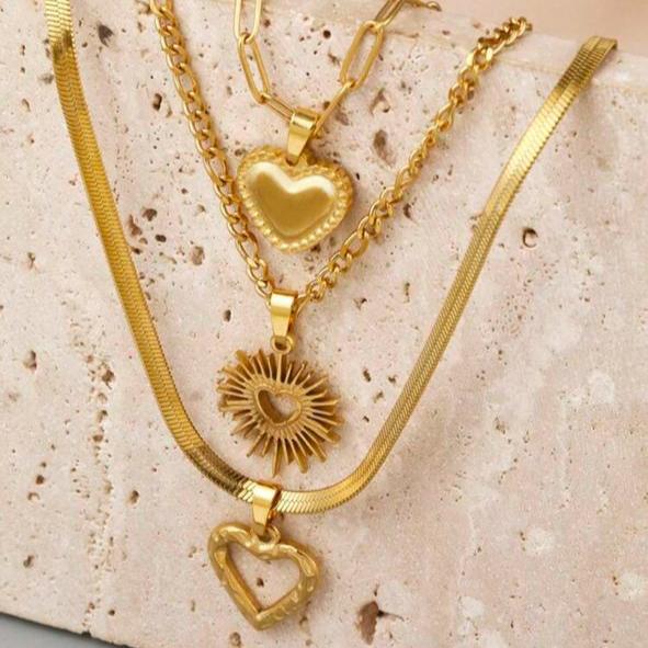 Collares Con Dijes De Corazones (Precio por Unidad)