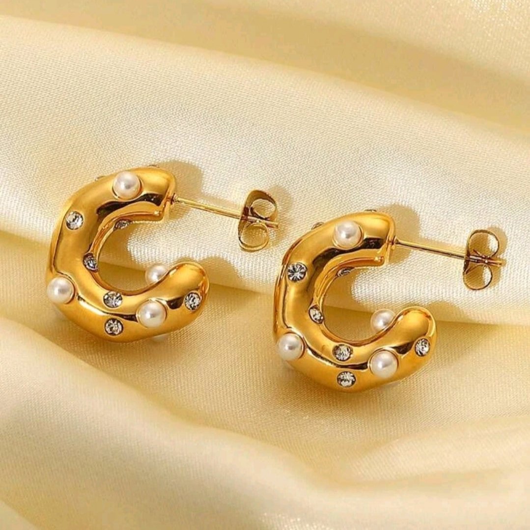 Pendientes de Perlas y Zirconias