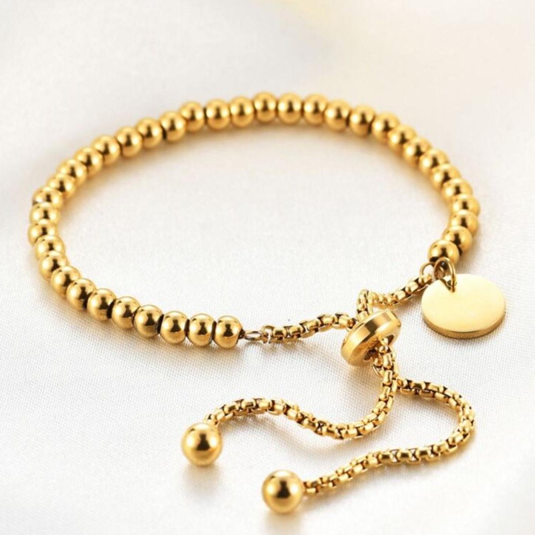 Pulsera De Balines Dorada
