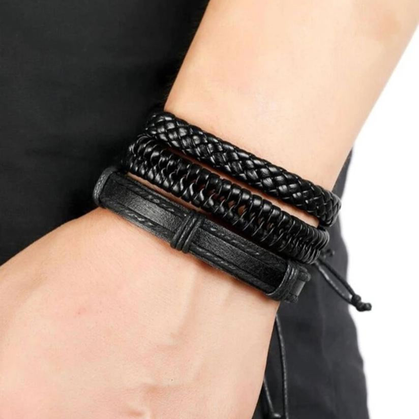 Pulseras Variadas de Semicuero para Caballero Precio C/U