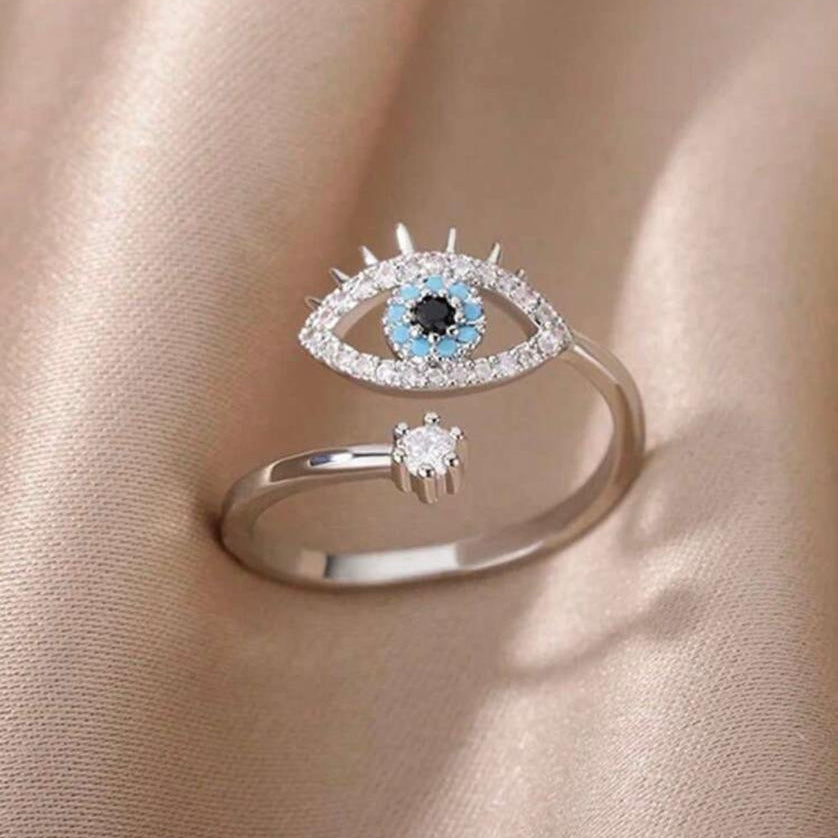 Anillo de Ojo Turco Plateado