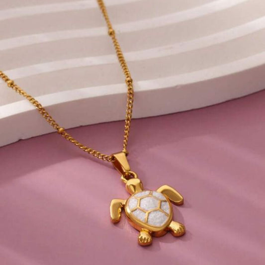 Collar de Tortuga Caparazón Blanco