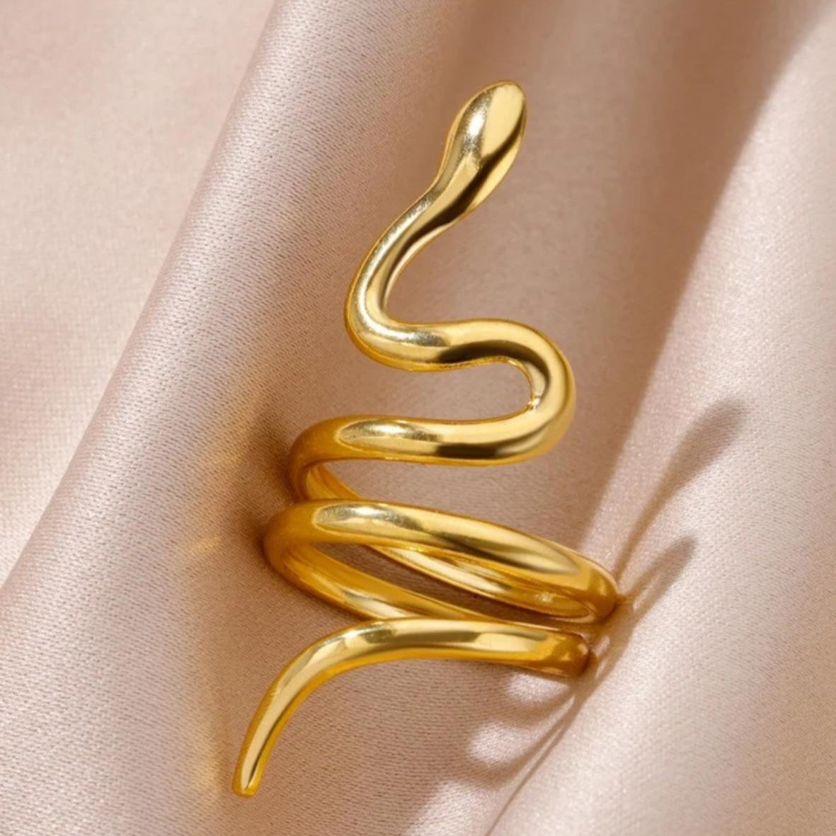 Anillo de Serpiente Liso Pulido