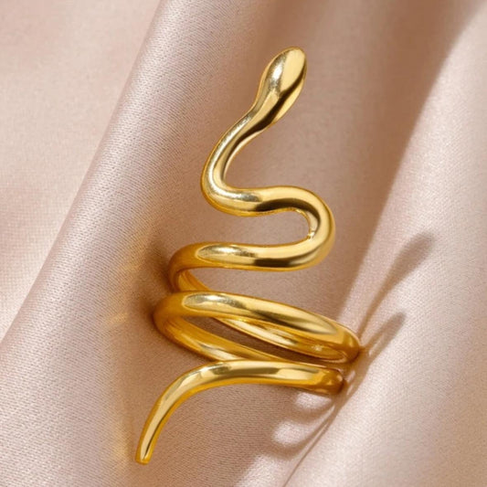 Anillo de Serpiente Liso Pulido