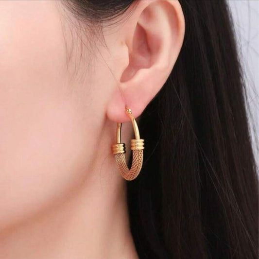 Zarcillos Aretes Malla Fina