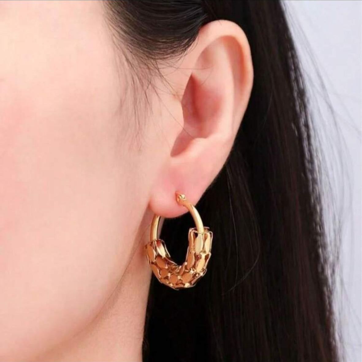 Zarcillos Aretes Malla Gruesa