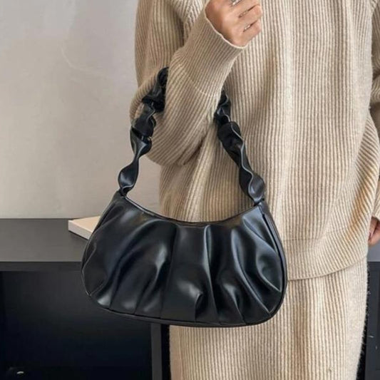 Cartera de Pliegues Color Negro (Modelo 2)