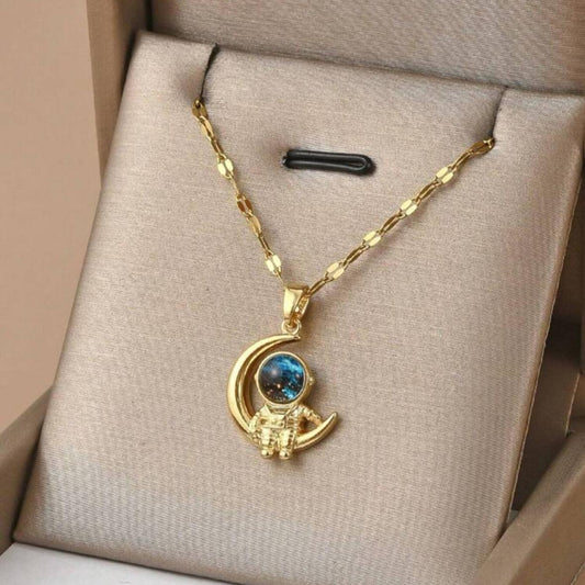 Collar Astronauta, Saturno y Luna