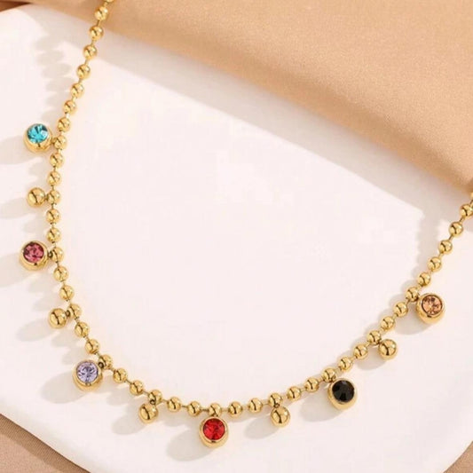 Collar Con Cuentas De Colores
