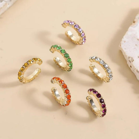 Cuff de Oreja Fino de Diamantes de Varios Colores (Precio Unitario)