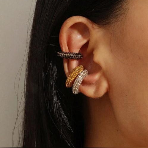 Cuff de Oreja Grueso de Diamantes de Varios Colores (Precio Unitario)