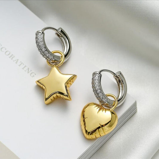 Zarcillos de Estrella y Corazón
