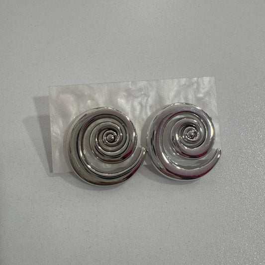 Zarcillos Espiral Plateados
