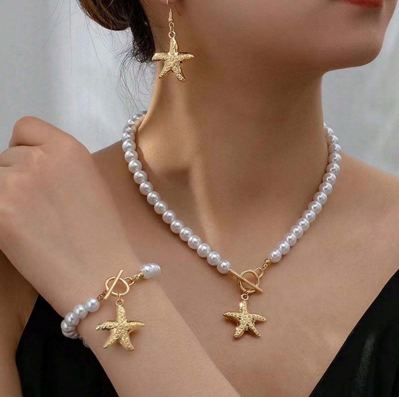 Set de Collar, Zarcillos y Pulsera de Estrella de Mar