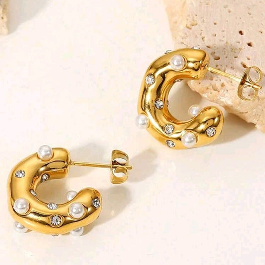 Pendientes de Perlas y Zirconias