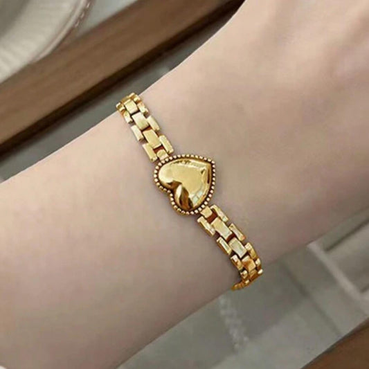 Pulsera Corazón de Oro