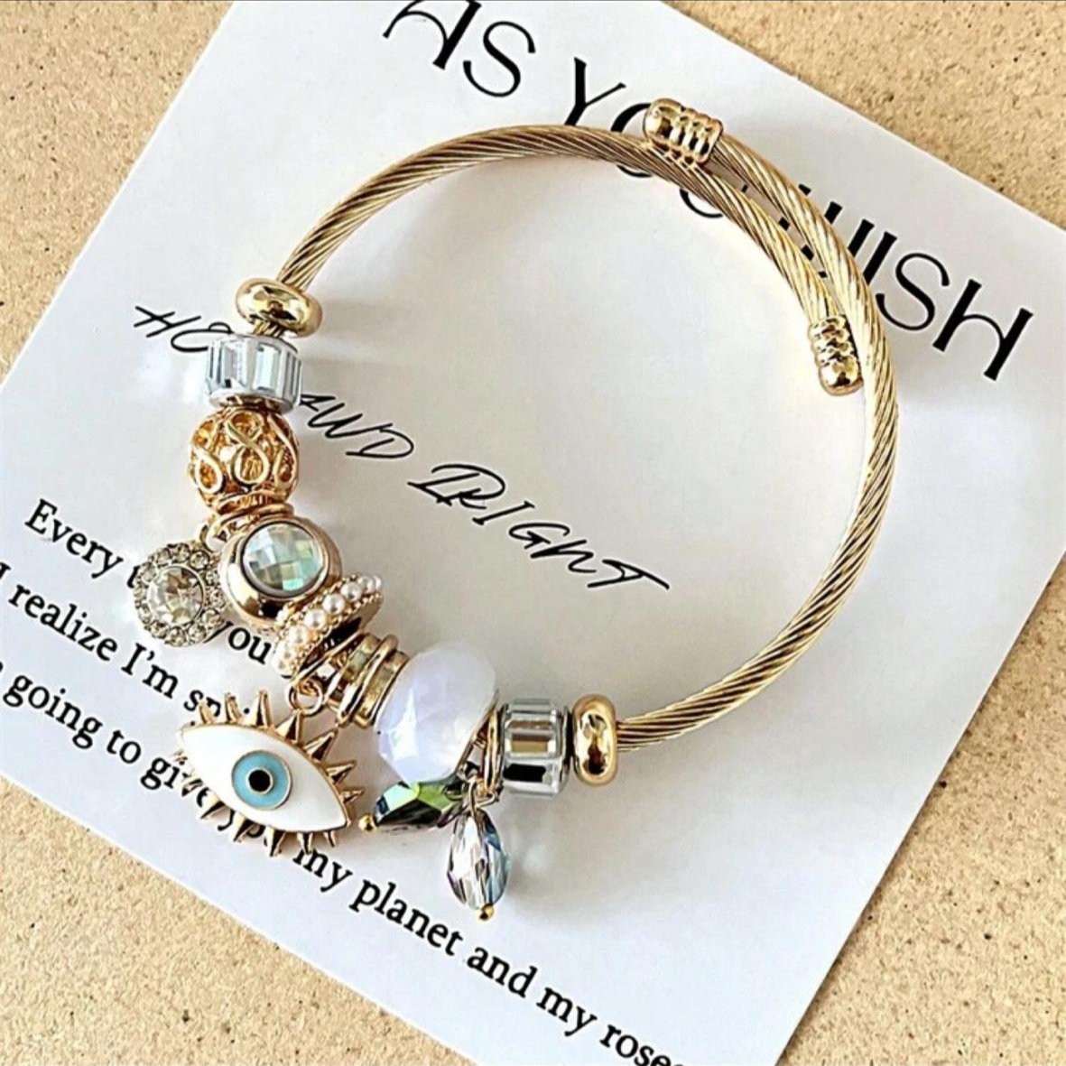 Pulsera De Dijes Con Ojo Turco...