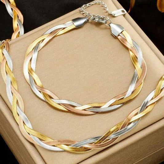 Set de Collar y Pulsera Snake de 3 Colores