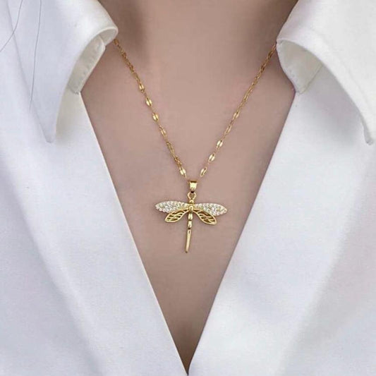 Collar de Libélula y Circonitas
