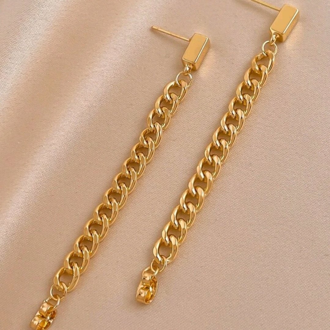 Zarcillos De Cadena Fina